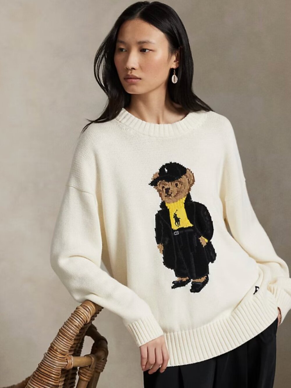 Polo Ralph Lauren Polo Bear Cotton Crewneck Sweater Preppy NEW Women's Size XXL - Picture 3 of 9